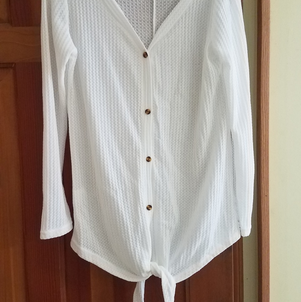 Imily Bela Women's s/m Waffle Knit white NWT